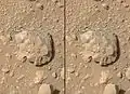 "Nova" rock on Mars – 1st laser spark imaged (Curiosity rover; July 12, 2014; video (01:07)).