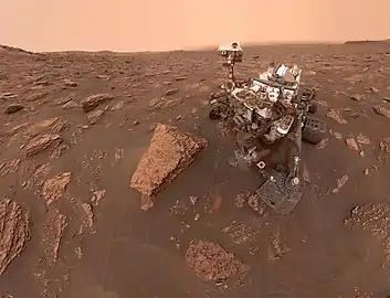 Curiosity during dust storm