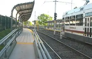 Tram at Pola station