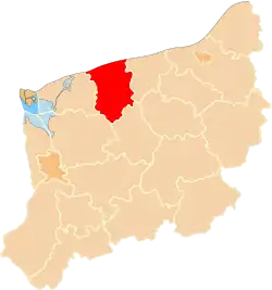 Location within the voivodeship