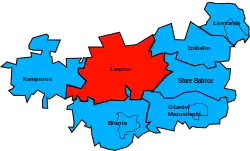 Location of the gmina in Warsaw West County