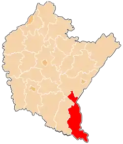 Location within the voivodeship