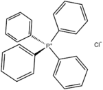 Tetraphenylphosphonium chloride (C6H5)4PCl, abbreviated Ph4PCl or PPh4Cl is the chloride of a symmetrical phosphonium cation that is often used in organometallic chemistry.  The arsonium salt is also well known.