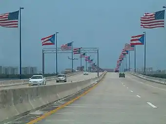 Teodoro Moscoso Bridge (PR-17) connecting San Juan and Isla Verde, Carolina