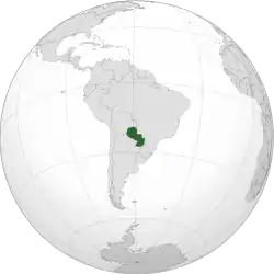 Location of Paraguay