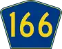 Highway 166 marker