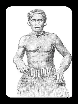 South sea islander wearing a liku