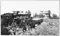 Locomotive spreading material on the Corozal dump