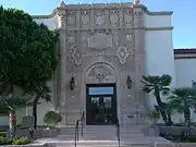 Entrance of the Lois Grunow Memorial Clinic, built in 1931 and located at 926 E. McDowell Rd. On September 4, 1985, the property was listed in the National Register of Historic Places, reference: #85002065.