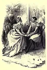 "I'll try—I'll try to make you happy". The King's Mirror by Anthony Hope, 1899