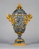 Vase with gilt bronze ornaments; c. 1780; 61 cm × 40.6 cm (24.0 in × 16.0 in); Metropolitan Museum of Art