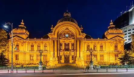 The CEC Palace on Victory Avenue, Bucharest, Romania, by Paul Gottereau, 1897-1900