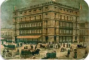 Painting of the original Palacio (Centro) in 1898