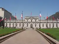 Front view of La Moneda