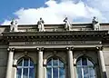 Statues of the scholars Immanuel Kant, Carl Friedrich Gauss, Johannes Peter Müller and Friedrich Carl von Savigny