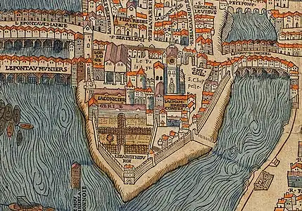 Plan of Paris, 1550