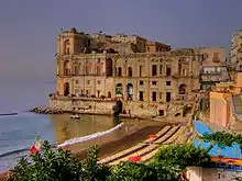 Palazzo Donn'Anna, one of the buildings on the sea