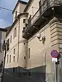 Roero palace, corner with ruins of the corner tower