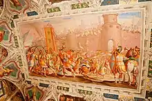 Fresco by Lazzaro Tavarone, depicting the storming of Jerusalem