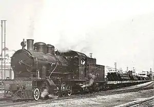 SLM built this 1050mm gauge 2-8-0 for the Hejaz Railway in 1912 and it was still at work on Palestine Railways in 1946.