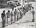 Palmach soldiers are instructed before Operation Yoav