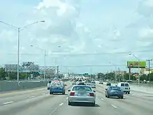 The Palmetto Expressway northbound near Hialeah in metropolitan Miami