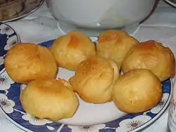 Seven pampushky on a plate