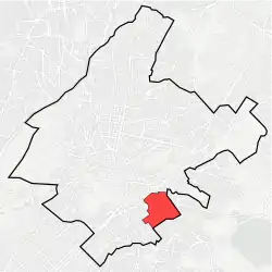 Location within municipality of Athens