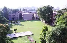 Well maintained sports cum recreational lawns inside IFS, Gurugram.