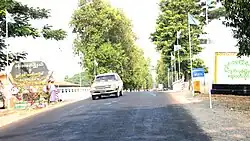 Road entering Pantanaw township from Kyaunggon Township