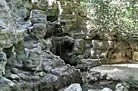 The petite cascade, a small artificial waterfall