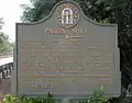 Georgia State Historical Marker at Millhaven, site of Paris' Mill, where the first skirmish of the Battle of Brier Creek occurred. The site was named Milltown by Francis Paris, but was known to others as Paris' Mill.