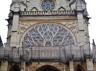 Detail of the flamboyant rose window