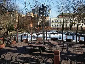 Northern pond in winter