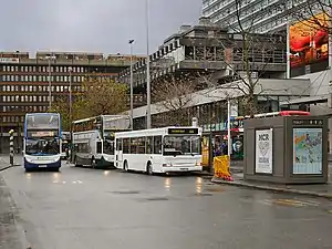 Bus servicesBus services in Greater Manchester are deregulated. TfGM owns and maintains bus stations, stops & shelters. It implements the System One multi-operator and multi-modal travelcards, and subsidises some fares.