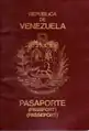 Passport of the Republic of Venezuela, prior to the Bolivarian Republic.