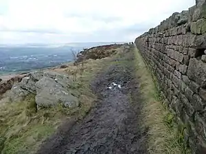 A path along the top edge of Earl Crag