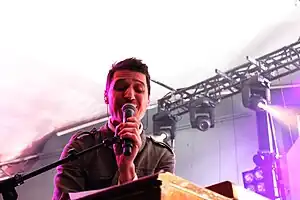 Paul Meany performing with Mutemath in 2012