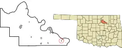 Location of Oak Grove, Pawnee County, Oklahoma