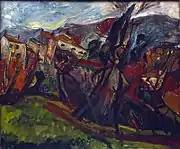 Chaïm Soutine, Céret Landscape, c. 1920, oil on canvas, 55 x 65 cm, Musée d'Art et d'Histoire du Judaïsme