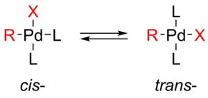 Cis-trans isomerization of Pd oxidative addition product