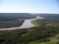 The Smoky River from a view point in the Peace River Wildland Provincial Park