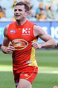 Pearce Hanley playing for the Gold Coast in 2017