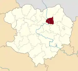 Raion location in Kharkiv Oblast