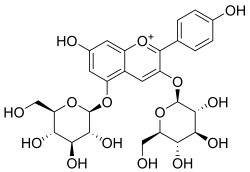 Chemical structure of pelargonin