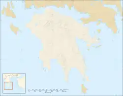 Battle of Lepanto is located in Peloponnese