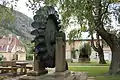 Pelton turbine runner and nozzle of a Birkeland–Eyde electric arc furnace exhibited in Rjukan