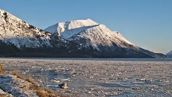 Penguin Peak seen from Seward Highway