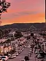 A southward view of Peninsula Ave., taken from Hester Ave. at sunset