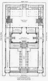 Pennsylvania Station street level floor plan